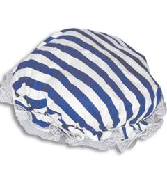 Badehaube blau/weiß
