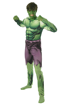 Hulk Muskel Kostüm für Erw STD