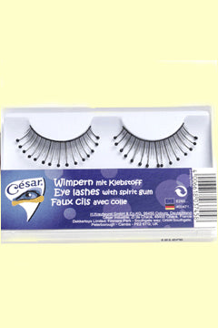 Crazy Wimpern schwarz mit Spots