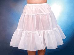 Petticoat knielang 1-lagig weiß A