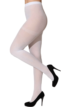 blickdichte Strumpfhose,weiß S/M