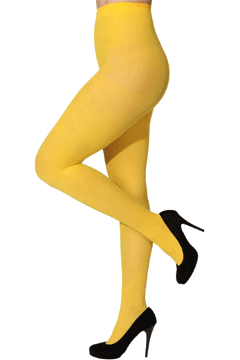 blickdichte Strumpfhose,gelb S/M