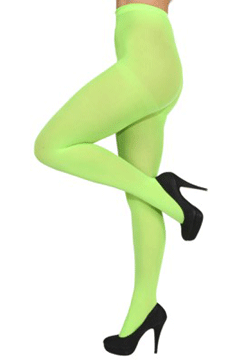 blickdichte Strumpfhose,neongrün L/XL A