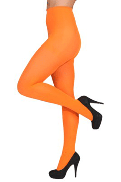blickdichte Strumpfhose,neonorange L/XL