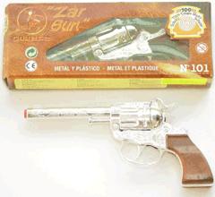 Cowboy-Pistole Metall -Schuß silber
