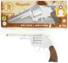 Cowboy-Pistole lang 12er Schuß silber