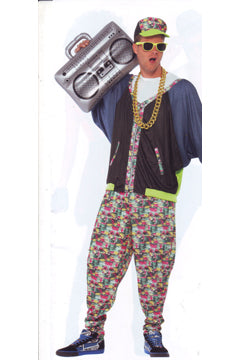 80er Hip Hop Costüm uni