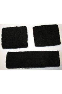Schweißband für Kopf und Arme schwarz (Paar) unisize A
