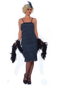 Chaleston Kostüm grün (mit langem Kleid/Kopfschmuck+Handschuh) L