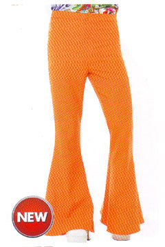 60er Jahre Schlag-Hose orange Herren XL