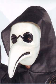 Authentique Venezianischer Pestdoktor Maske weiß