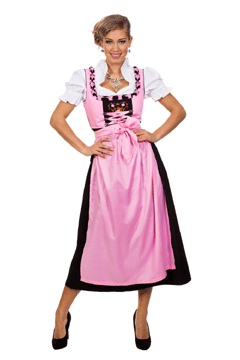 Dirndl rosa lang Kleid/Bluse/Schürze