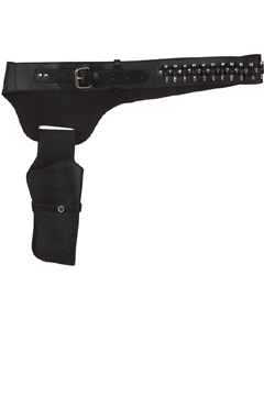 Cowboy Gürtel Bill,schwarz (m.1 Pistolentasche 80-95cm) M