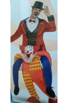 Clown Kostüm gelb Huckepack für Damen + Herr one-size