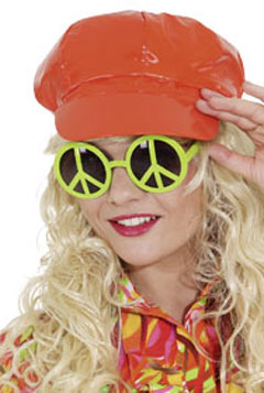 Brille Peace,neongrün