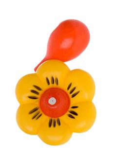 Blume mit Wasserspritze
