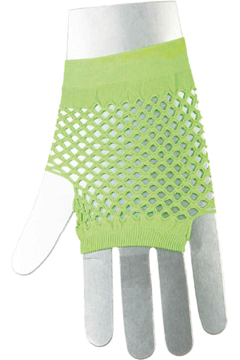 Netzhandschuhe fingerlos kurz,neongrün