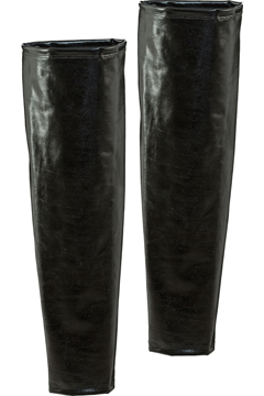 Beinstulpen schwarz Lack L/XL