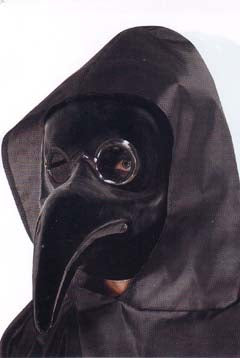 Authentique Venezianischer Pestdoktor Maske schwarz