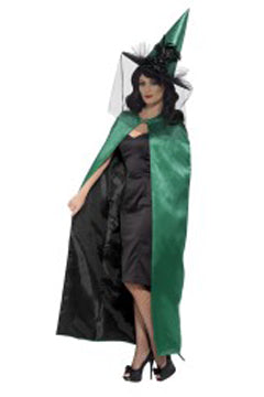 Deluxe Reversible Hexen Cape grün