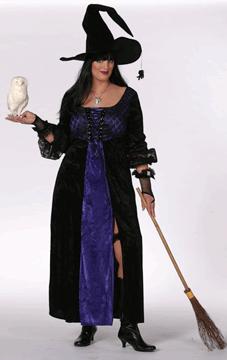 Hexe flieder/schwarz (große ) Kleid 48 + 52 + 56