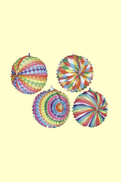Ballonlampions bunt