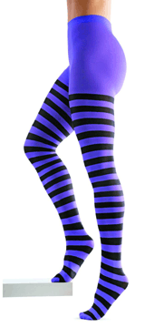 Damen-Strumpfhose lila/schwarz