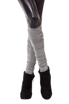 Beinstulpen Lurex silber