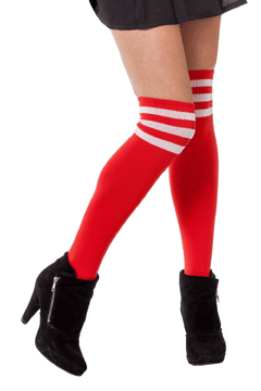 Cheerleader Socken rot/weiß