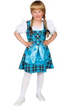 Dirndl Liesel,türkis-kariert (Kleid)