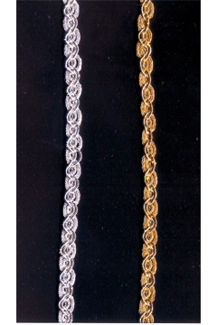 Brokat - Borte 6 mm breit 2 versch Farben