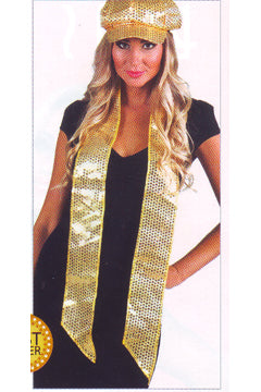 Schal Pailletten gold 170 x 9 cm