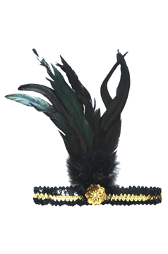 Charleston - Kopfband schwarz/gold