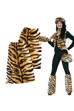 Beinstulpen Tiger Plüsch