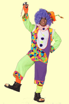 Clown Kreis neon – Perücke