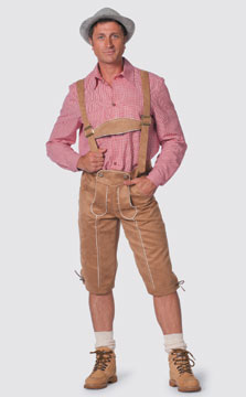 Tiroler-Hose 3/4 beige de luxe 50