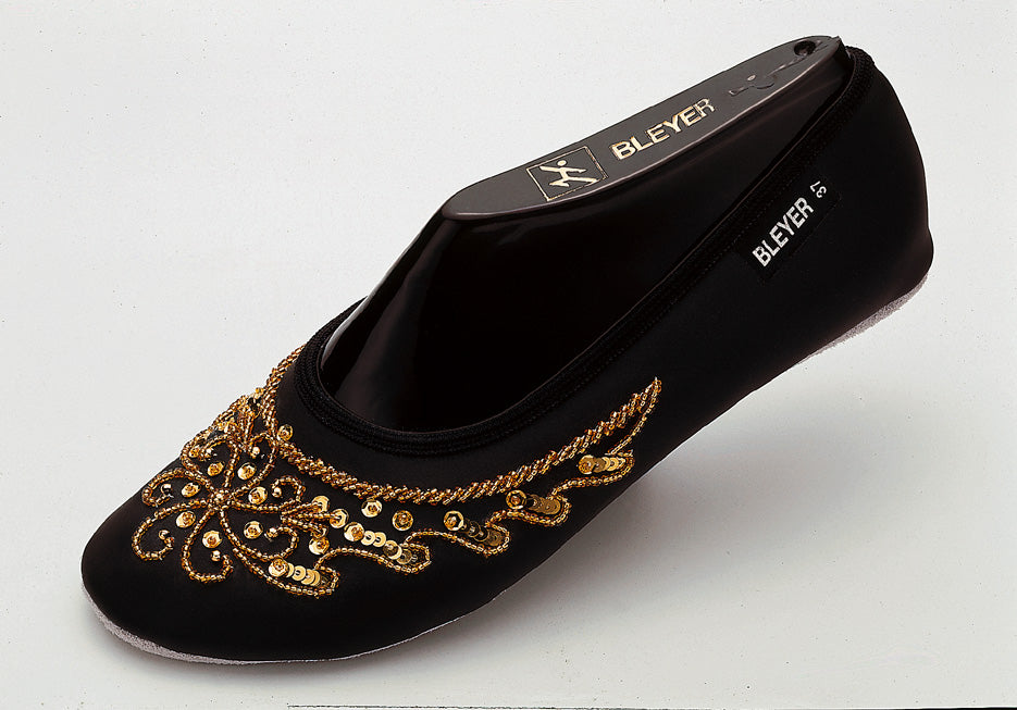 Bauchtanzschuhe (Pailletti) Rauhl schwarz/gold