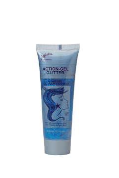Action-Gel Glitter 50ml blau