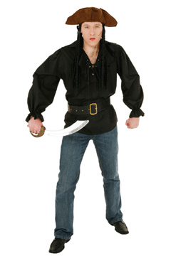 Piratenbluse,schwarz