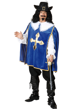 D'Artagnon,blau (Hemd,Überwurf,Hose)