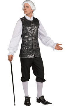 Brokatweste schwarz/silber