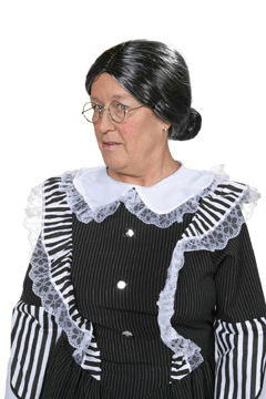 Alte Dame schwarz/grau 17