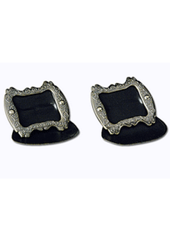 Schuh-Schnallen schwarz Antik Metall