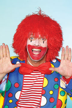 Clownsperücke 08 rot