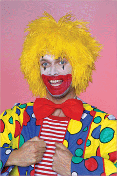 Clown-Woll-Perücke 9 verschiedene Farben