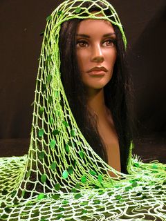 Netz-Dreiecks-Tuch grün 250x100x100cm