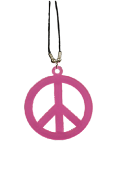 Peacezeichen neon pink
