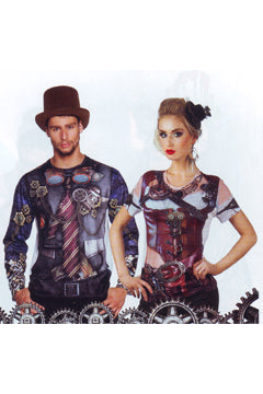Fotorealistisches Shirt Mrs Steampunk M
