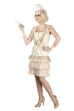 Charlestonkleid elite beige