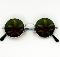 CANNABIS-BLATT HOLOGRAMM-BRILLE